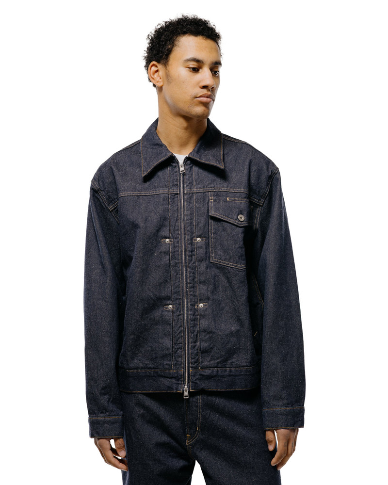 NORSE PROJECTS Svendborg Broken Twill Cotton Linen Denim Jacket Indigo outlook