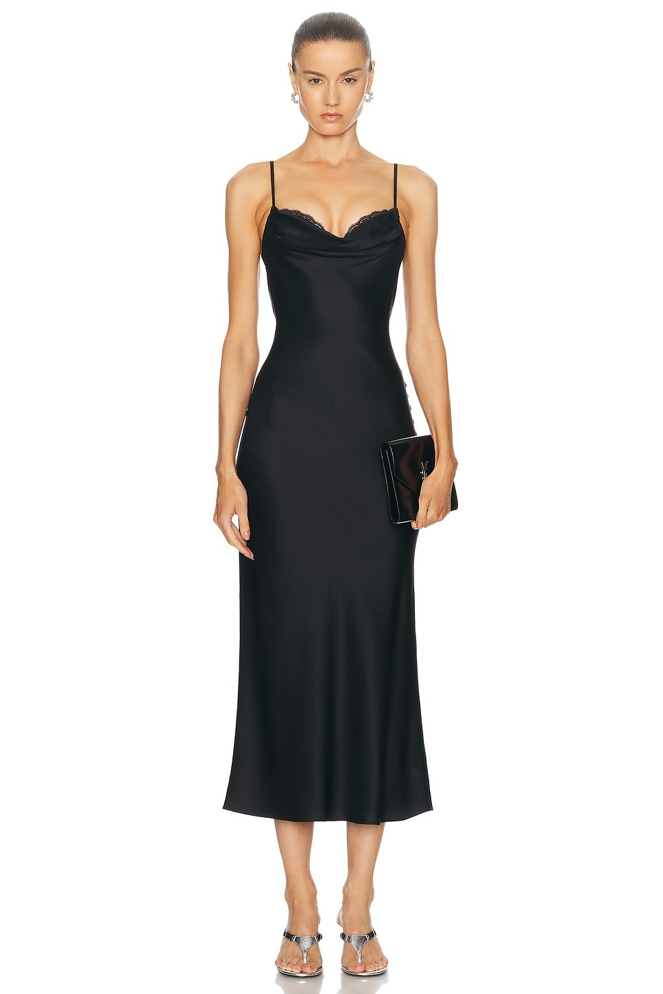 Alexander McQueen Satin Evening Dress | forward | REVERSIBLE