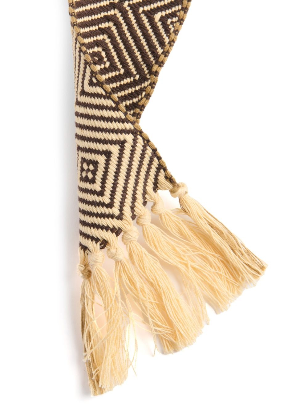 interwoven fringed scarf - 3