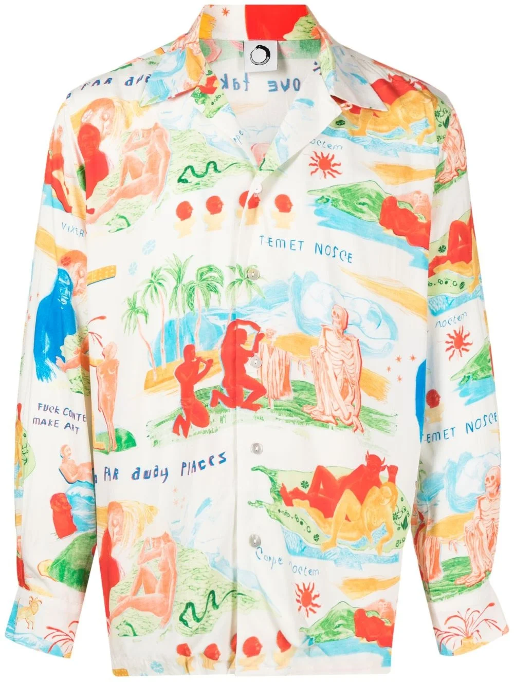 graphic-print long-sleeve shirt - 1