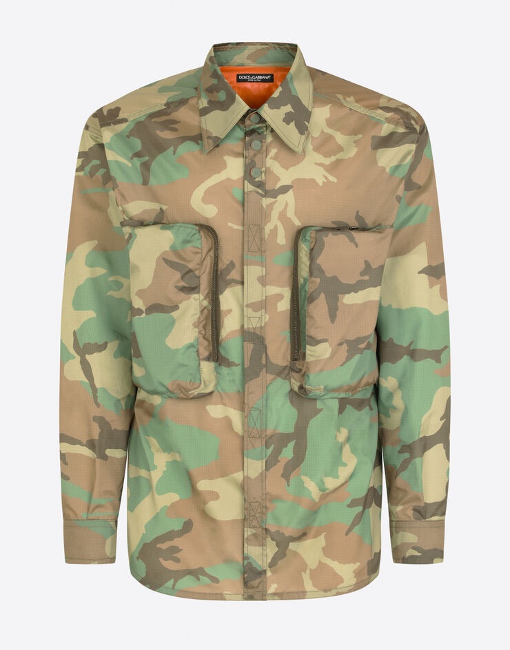 Camouflage-print nylon shirt - 3