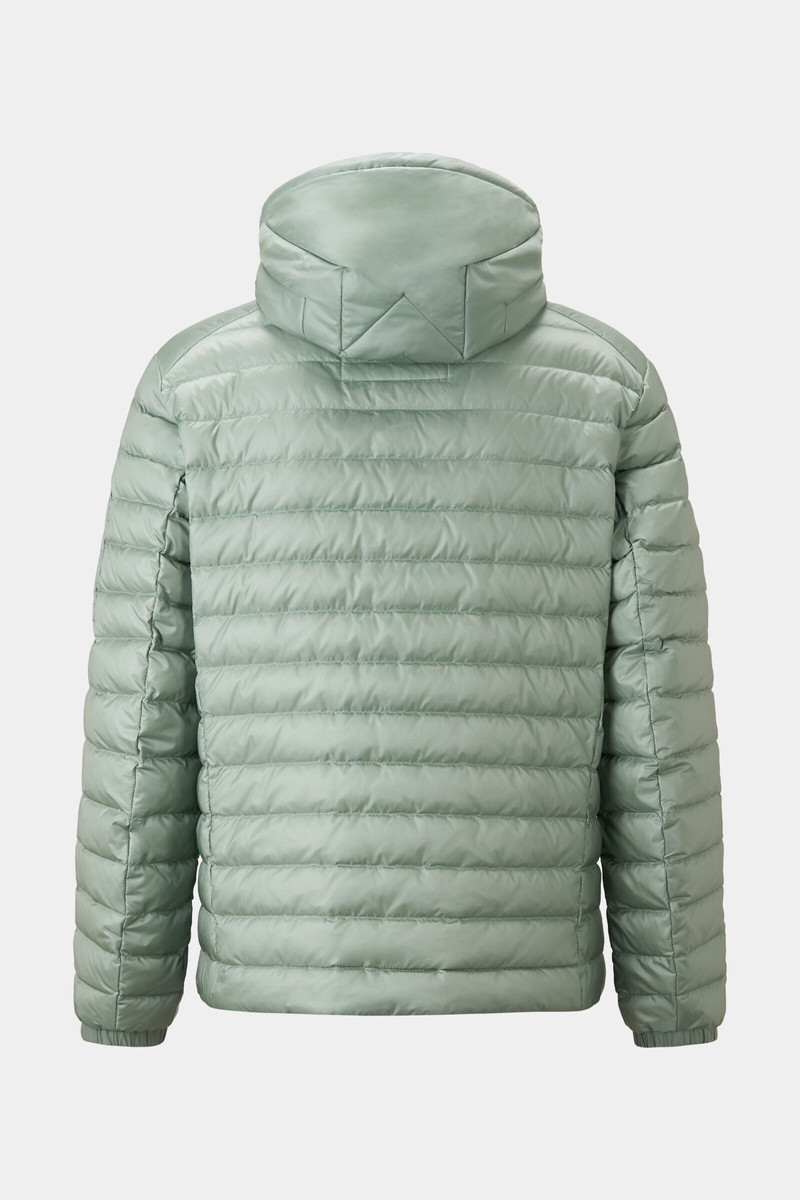Loke lightweight down jacket in Lime green 8