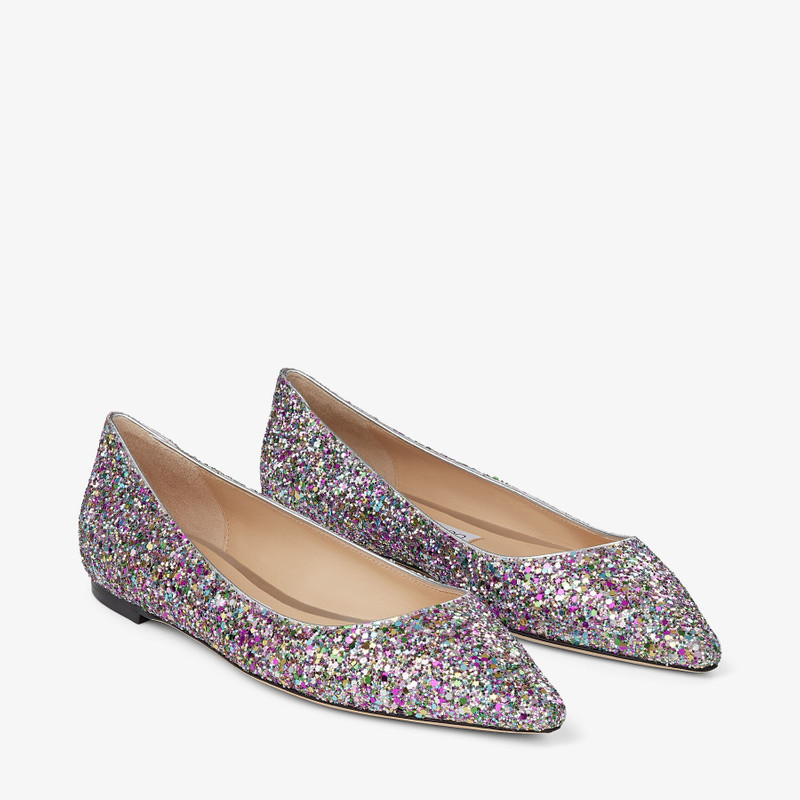 JIMMY CHOO Romy Flat
Confetti Coarse Glitter Fabric Flats outlook