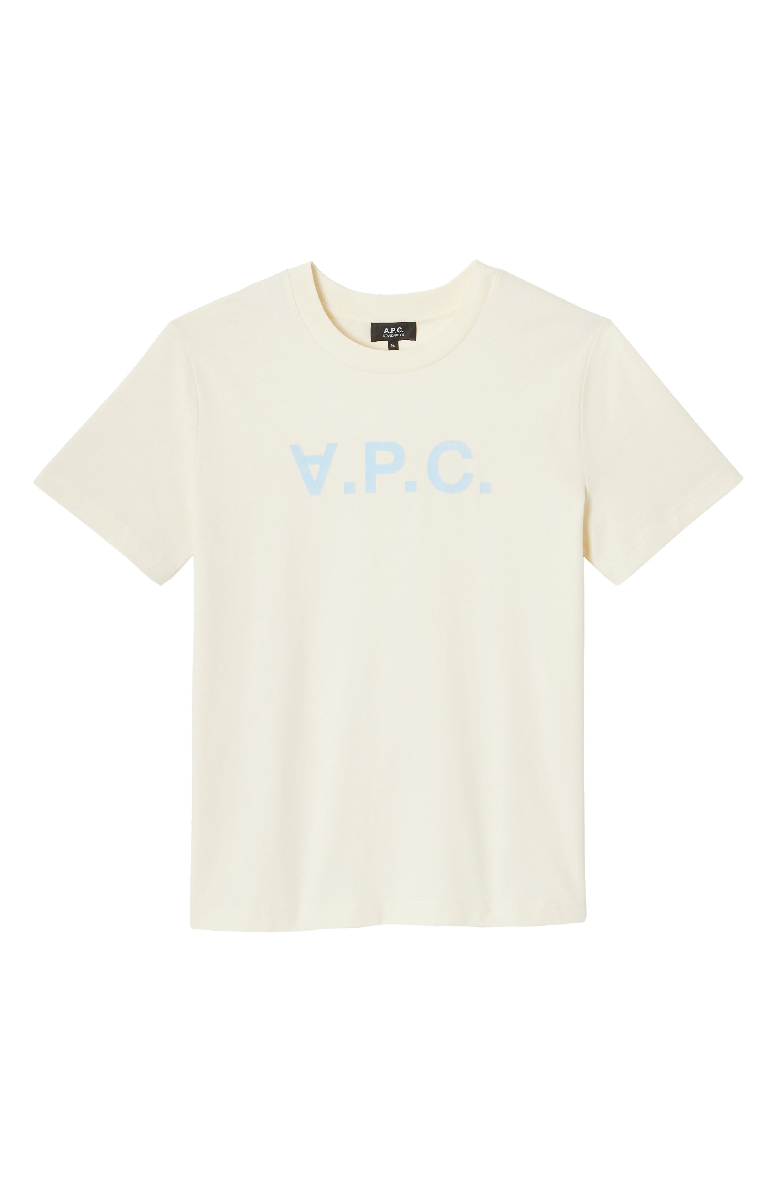 A.P.C. Grand V.P.C. Logo T-Shirt in Ecru /Blue Ciel at Nordstrom - 2