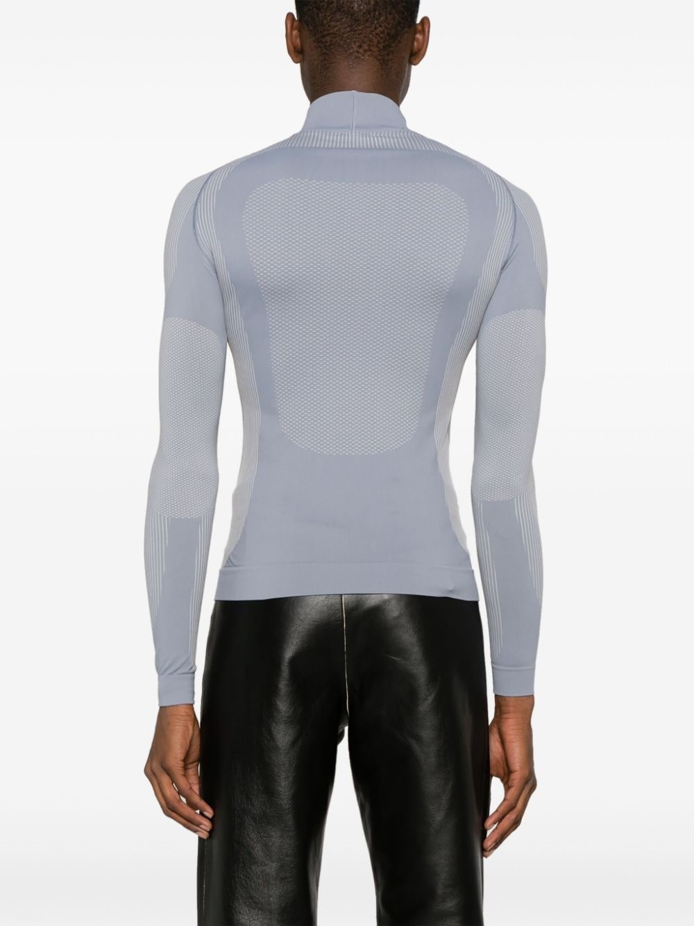 mock-neck long-sleeve top - 4