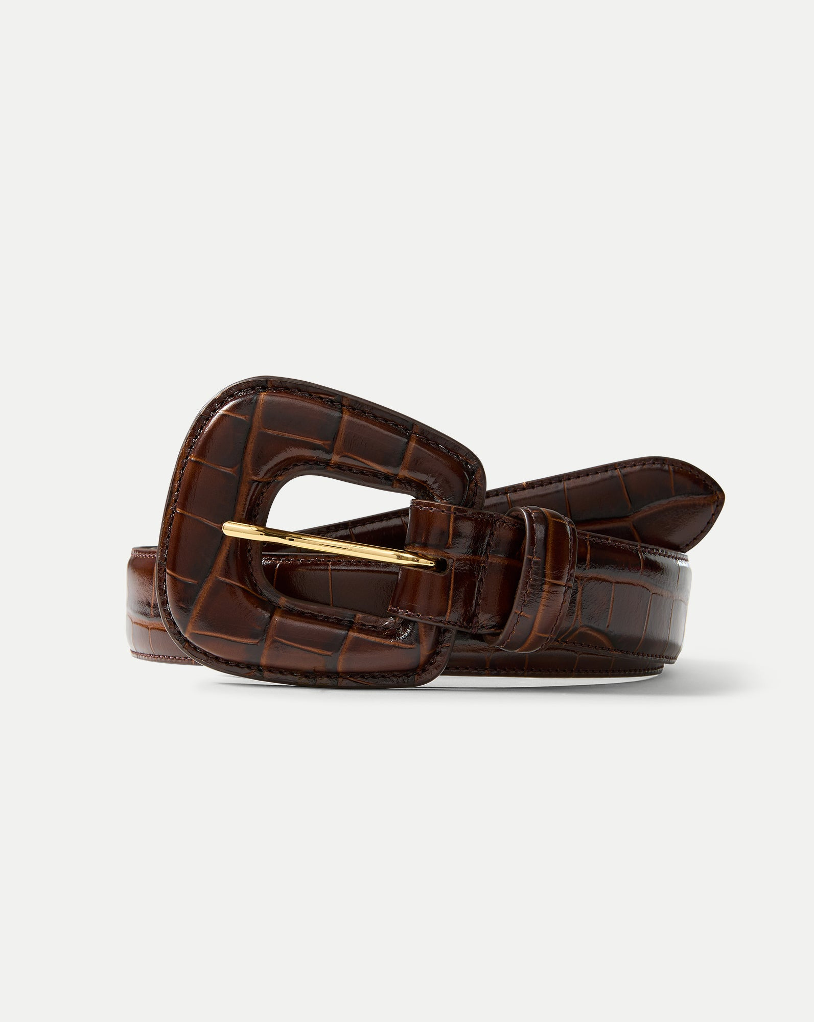 ELSY LEATHER-BUCKLE BELT - 3
