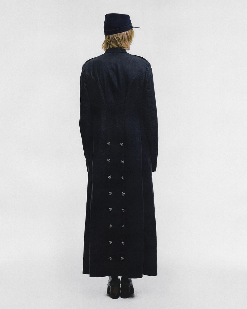LINEN PRIEST COAT WITH CHERUB BUTTONS 4
