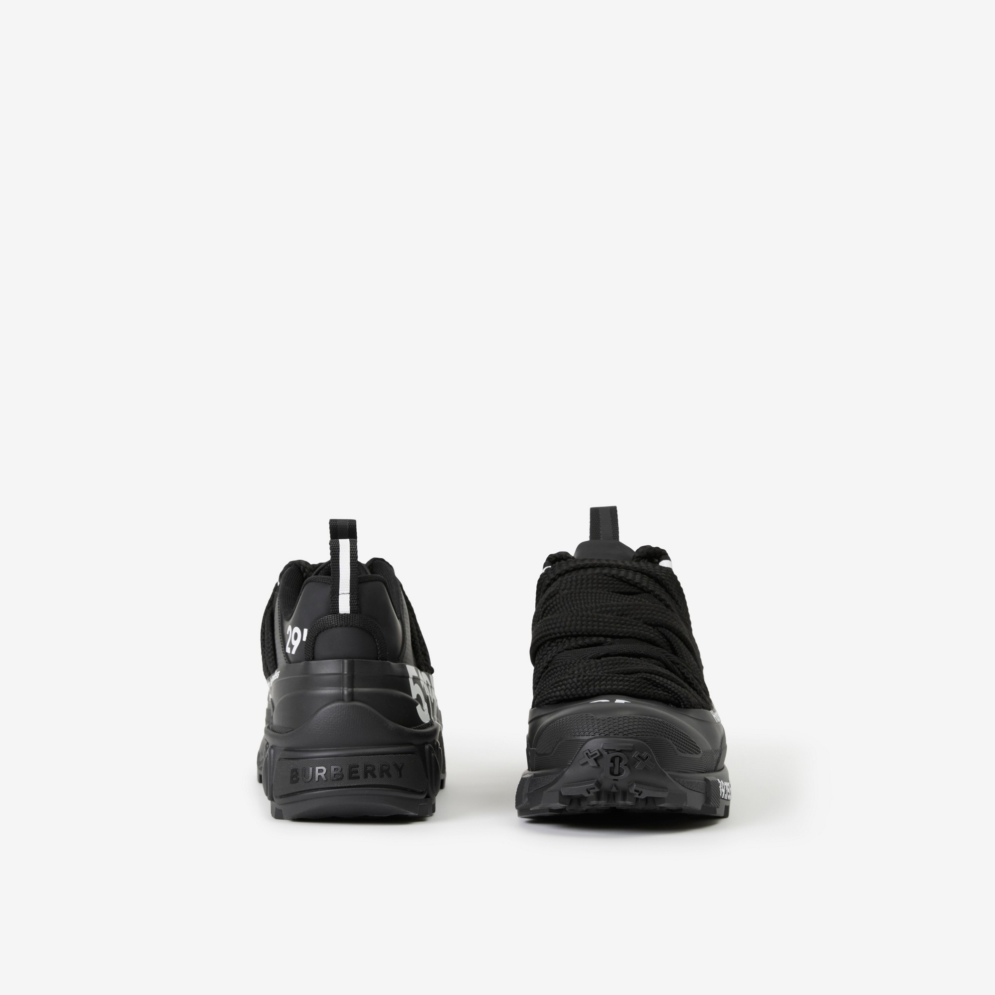 Lace Detail Coordinates Print Leather Arthur Sneakers - 4