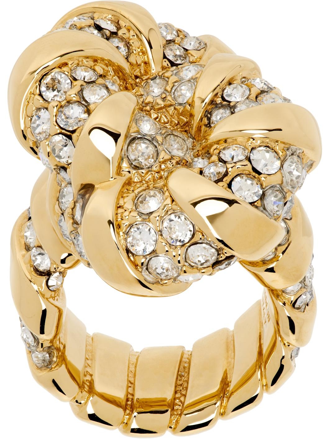 Gold Rhinestone Mélodie Ring - 1