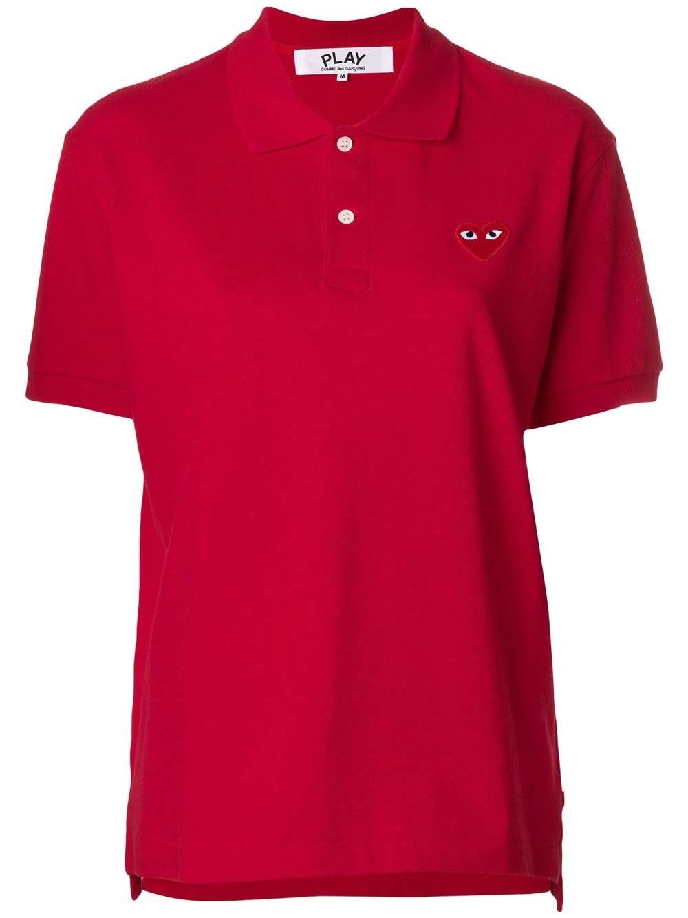 heart patched polo shirt - 1