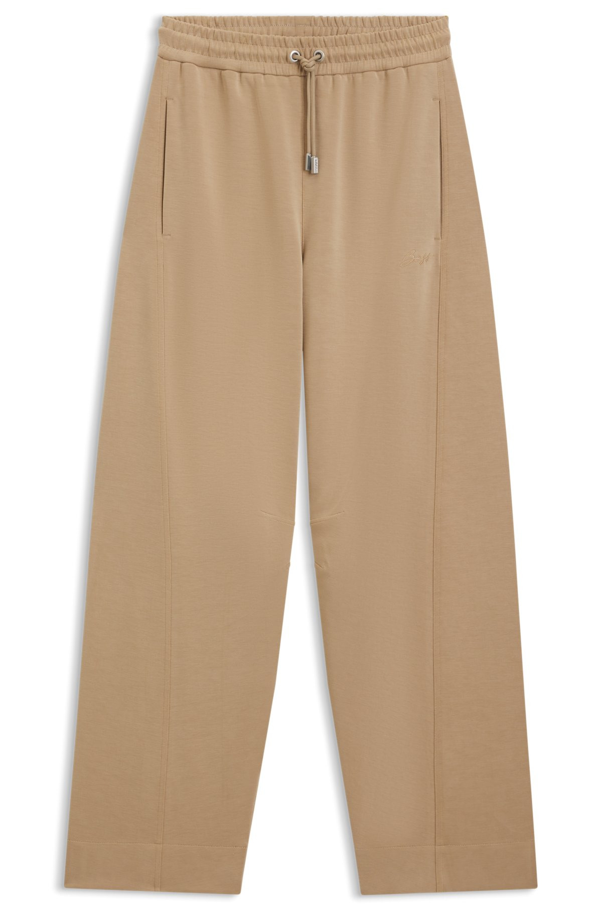 BALLOON TROUSERS IN STRETCH JERSEY WITH EMBROIDERED LOGO - 1