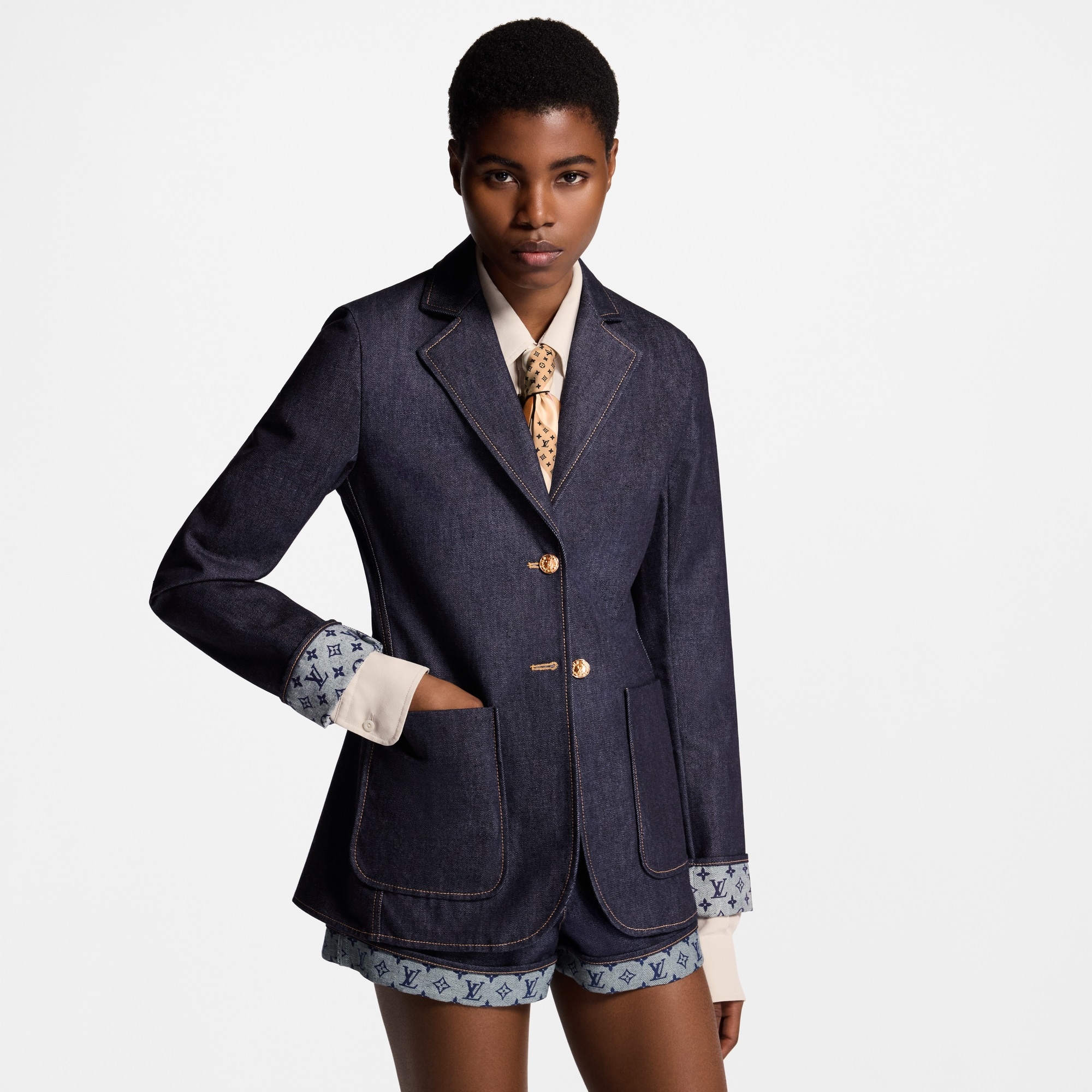 Denim Preppy Blazer - 4