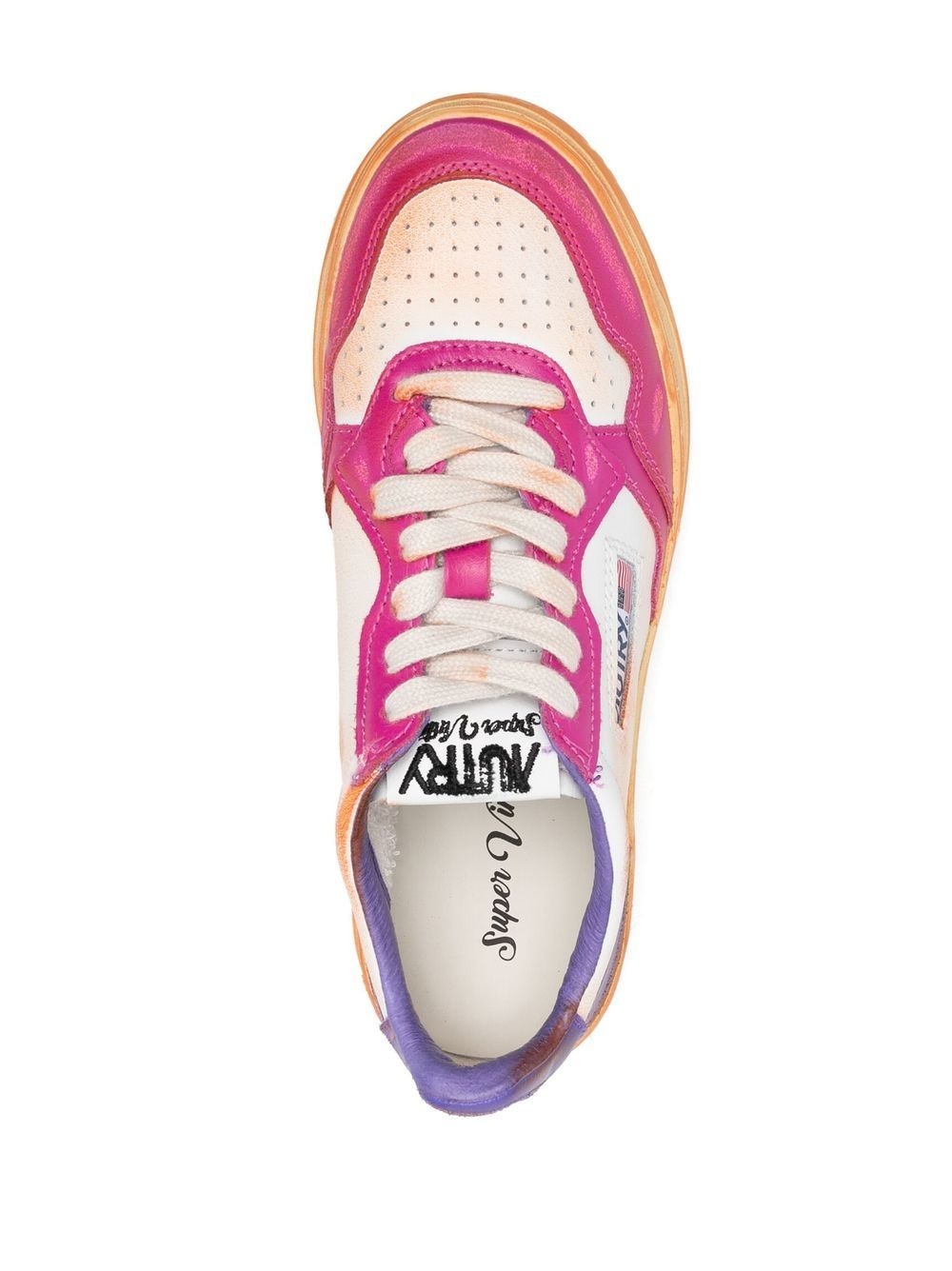 panelled low-top sneakers - 4