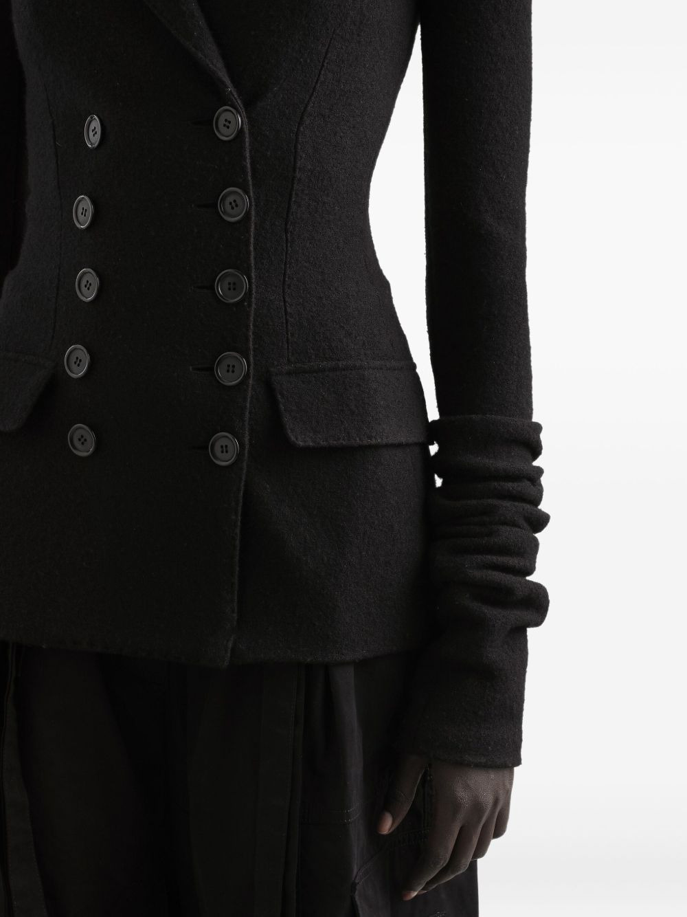 double-breasted fitted jacket - 5