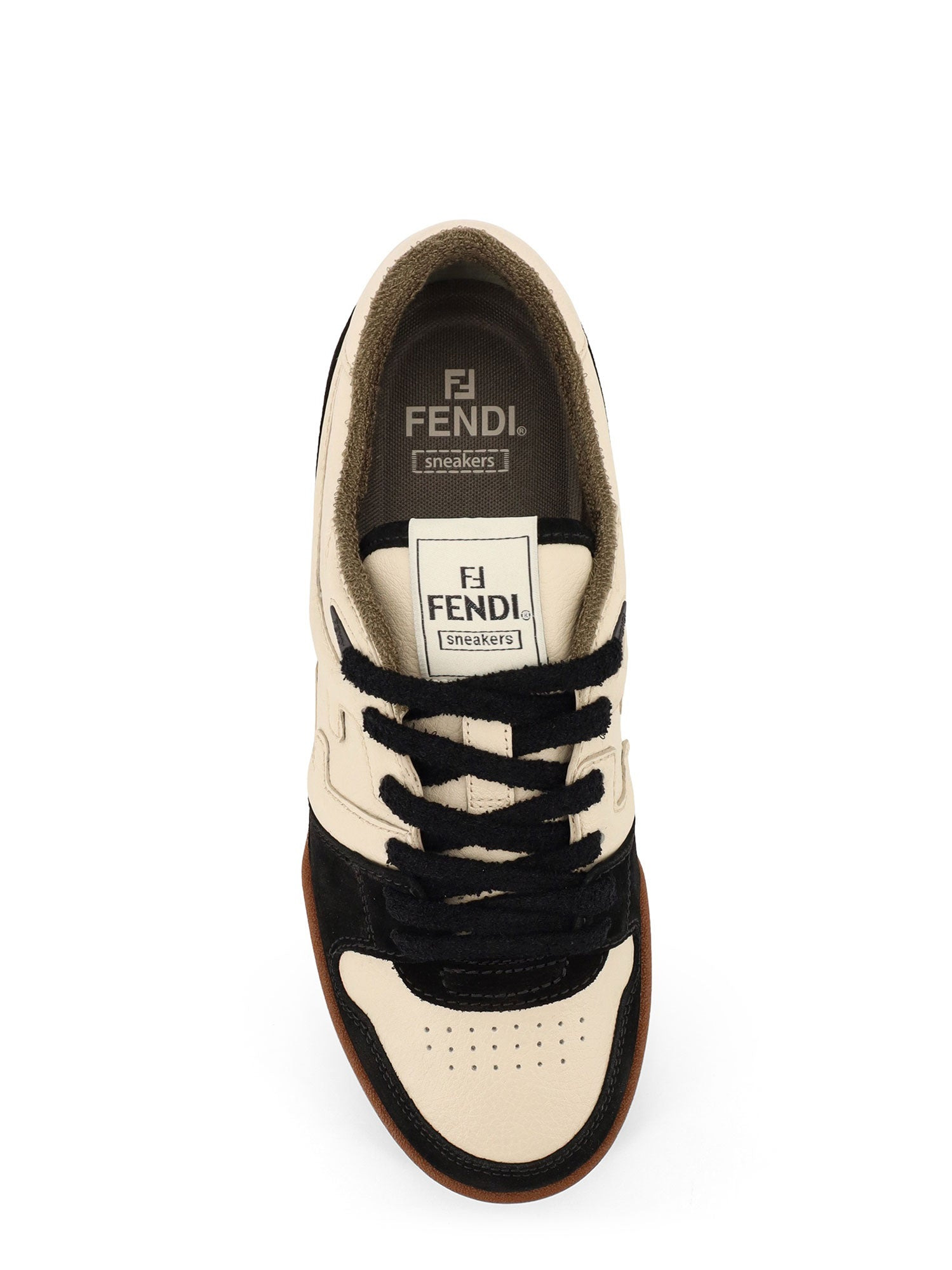 Fendi Match Leather Low-Top Sneakers - 5