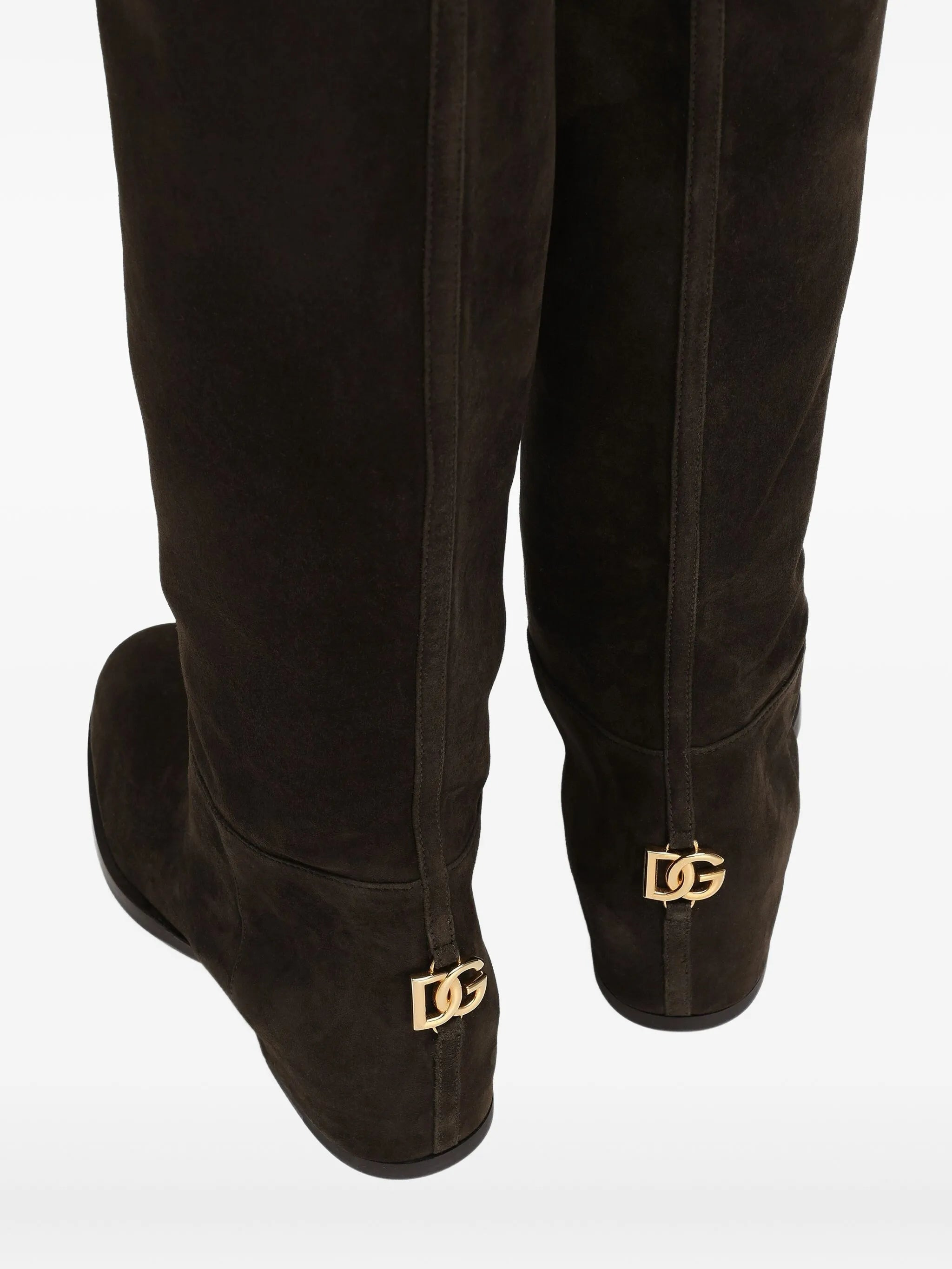 Dolce & Gabbana Logo-plaque Suede Boots - 2