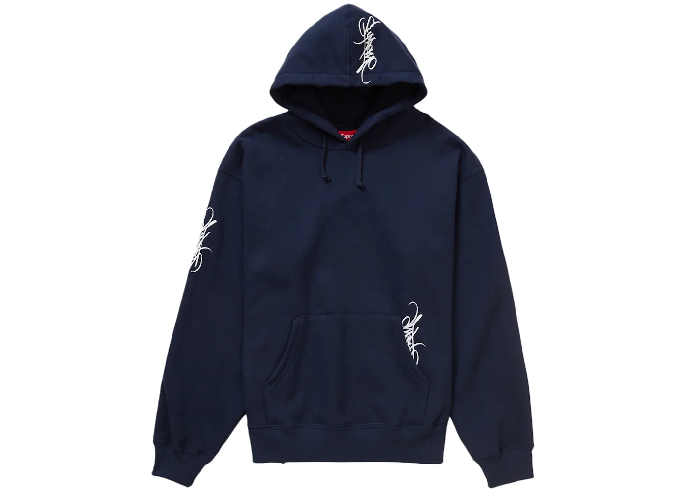 Supreme Tag Hooded Sweatshirt (SS24) Navy - 1