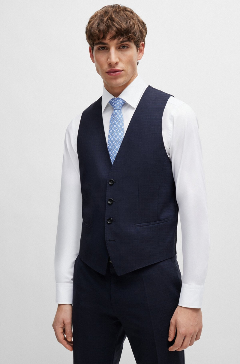 SLIM-FIT SUIT IN PATTERNED STRETCH WOOL 2