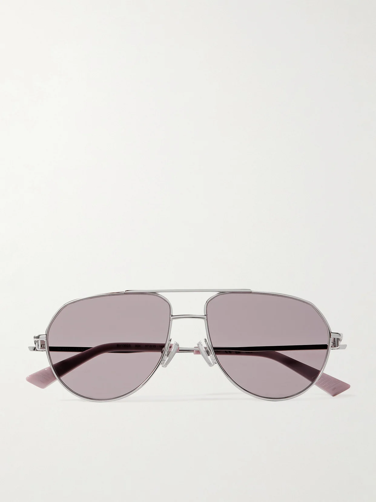 Aviator-style Silver-tone Sunglasses - 1
