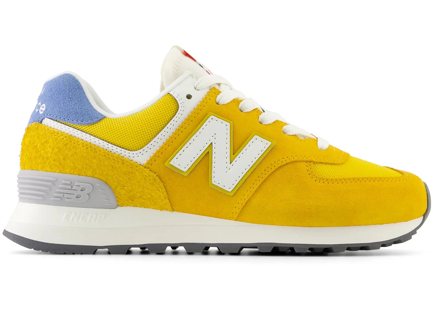 New Balance 574 Yellow Light Blue (Women's) - 1