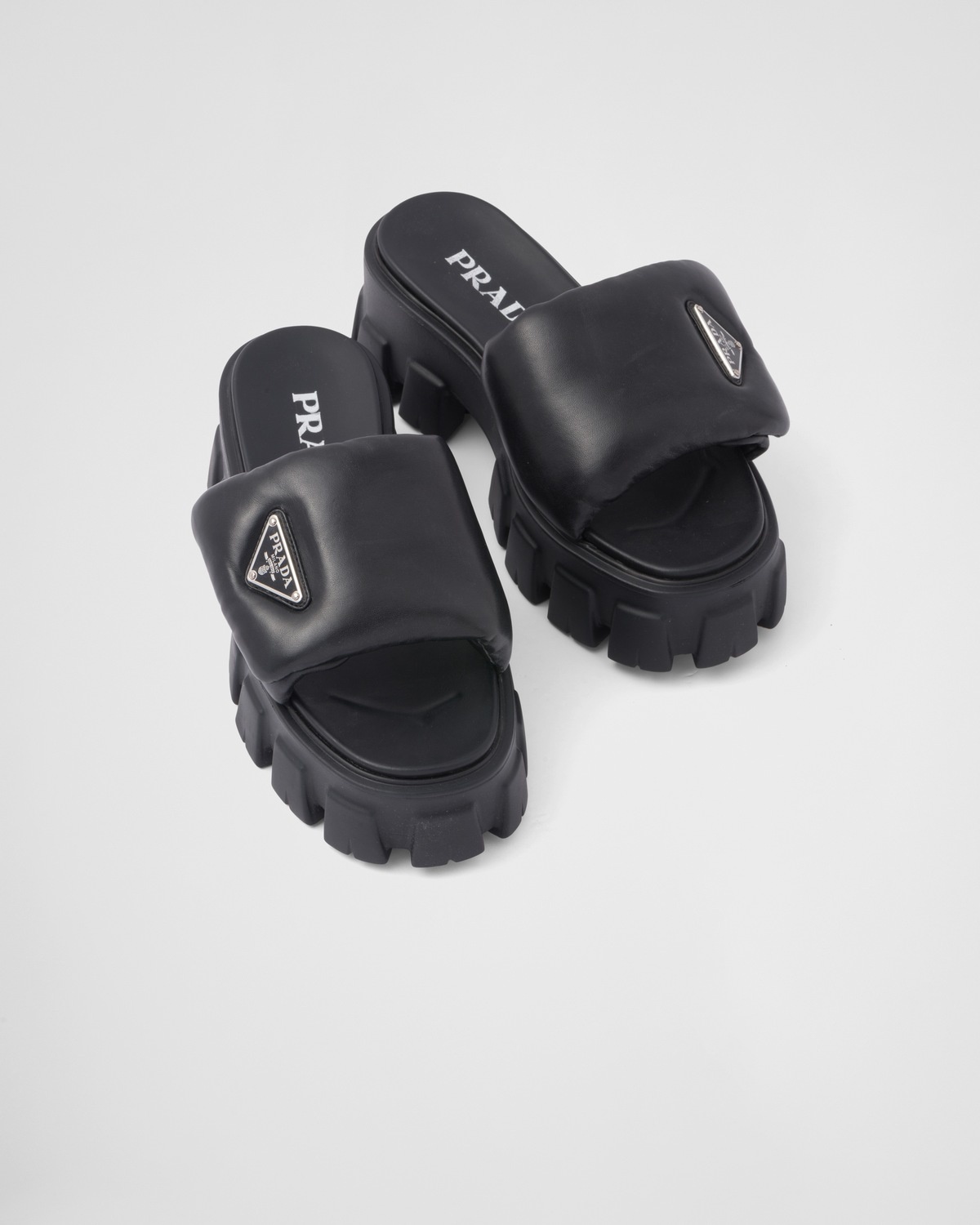 Prada Soft padded nappa leather sandals - 4
