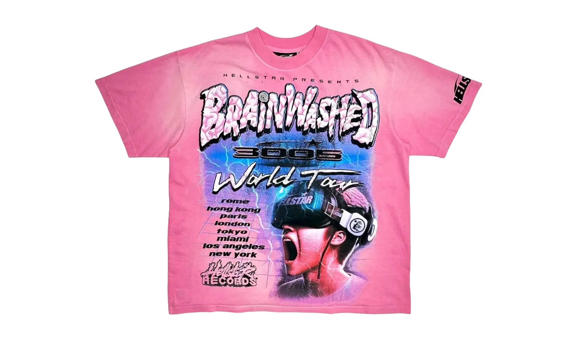Studios Brainwashed World Tour Short Sleeve T-Shirt "Pink" HSR116 - 1