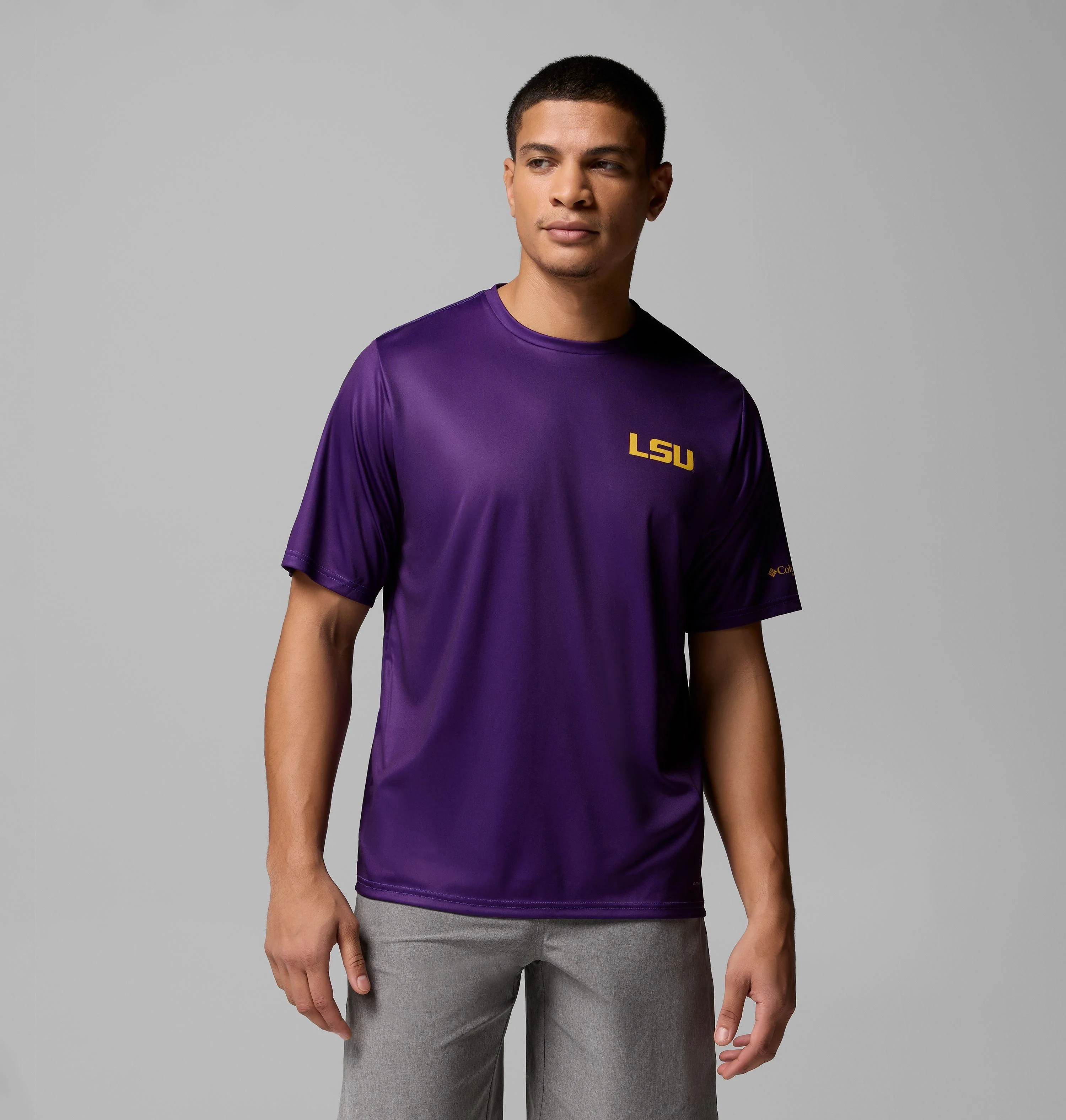 Men's Collegiate PFG Terminal Tackle Short Sleeve Shirt - LSU - 1
