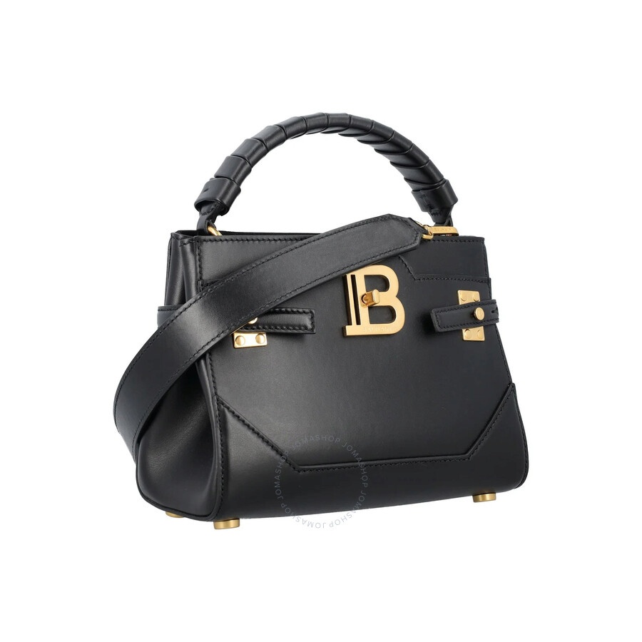 Balmain Smooth Leather B-Buzz 22 Top-Handle Bag In Black - 2