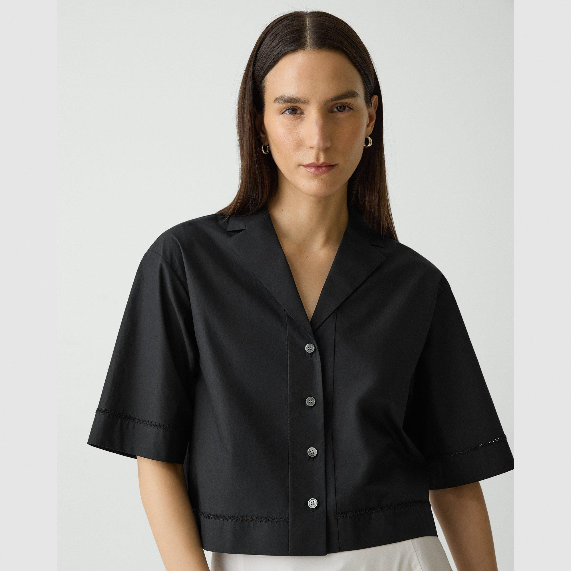 Boxy Camp Shirt in City Poplin - 5