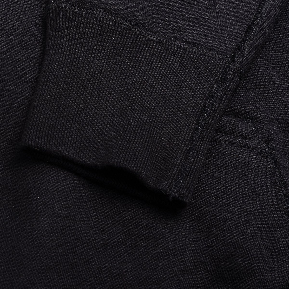 IHSW-58-BLK Printed 14oz Ultra Heavyweight Loopwheel Cotton Zippered Hoodie - Black - 11