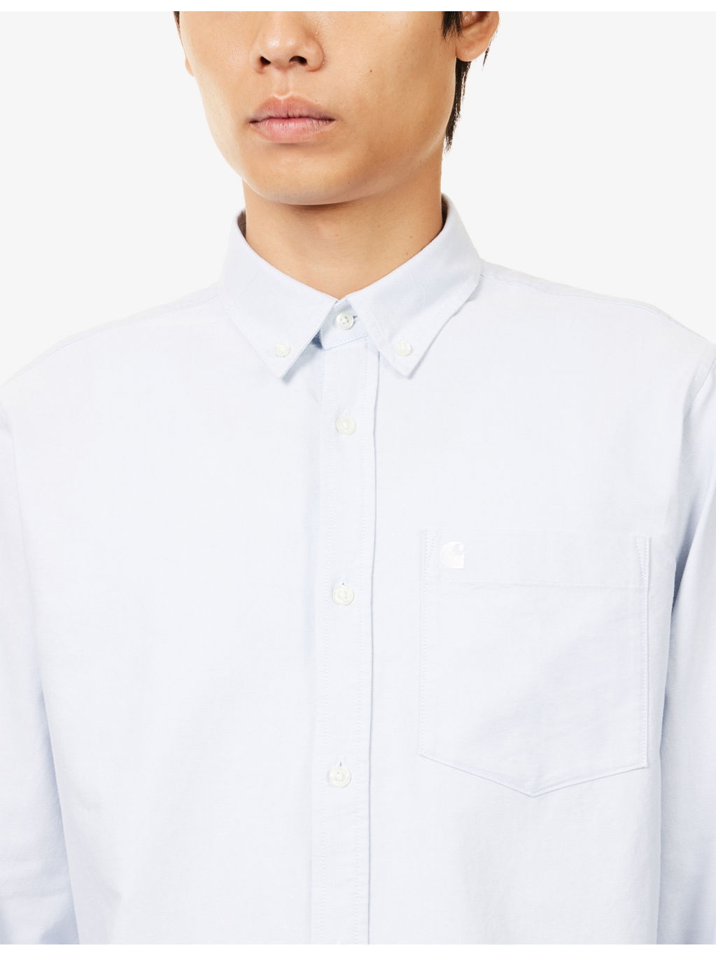 Logo-Embroidered Long-Sleeve Cotton Shirt - 5