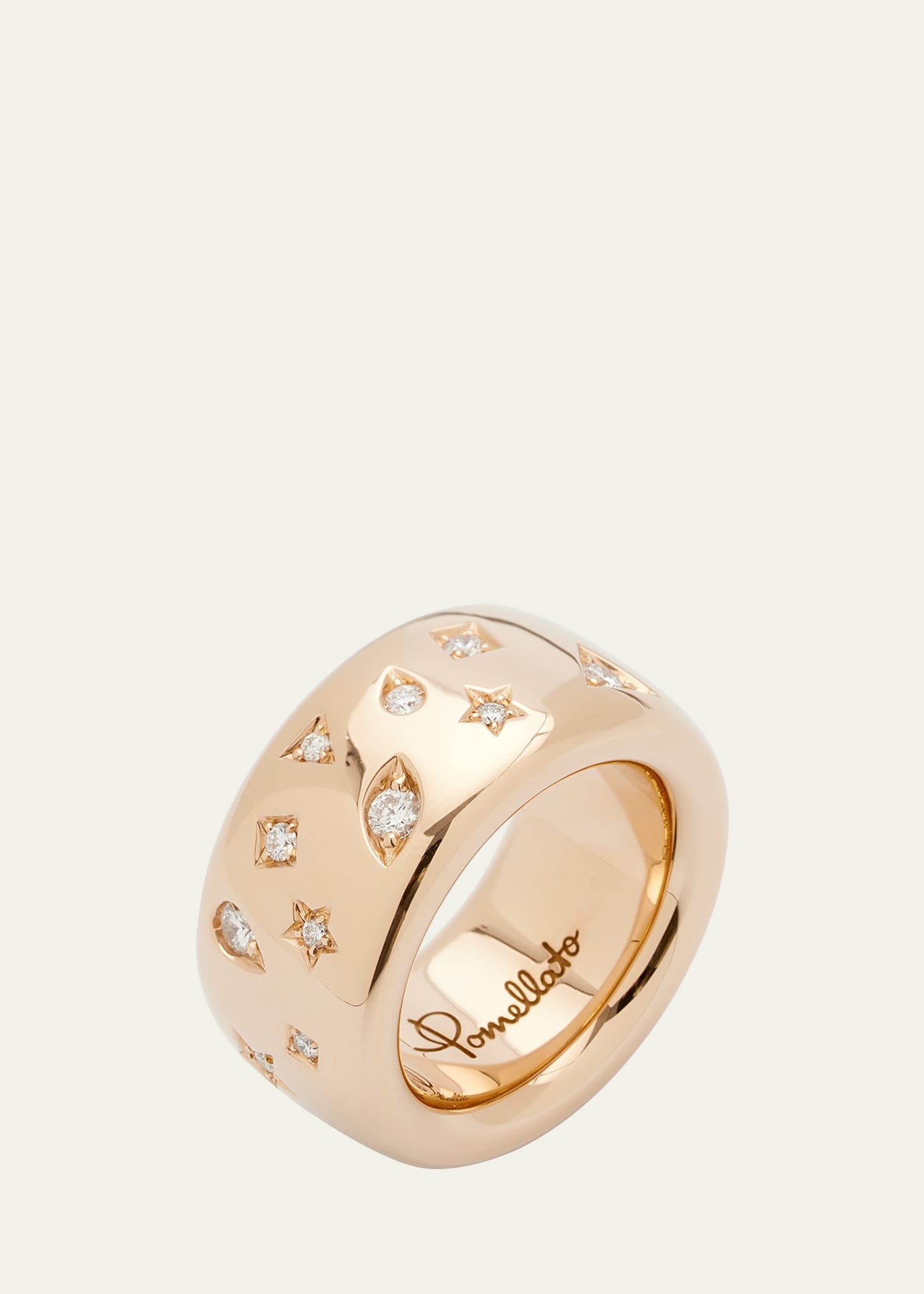 Iconica Large 18K Rose Ring with Diamonds - 3