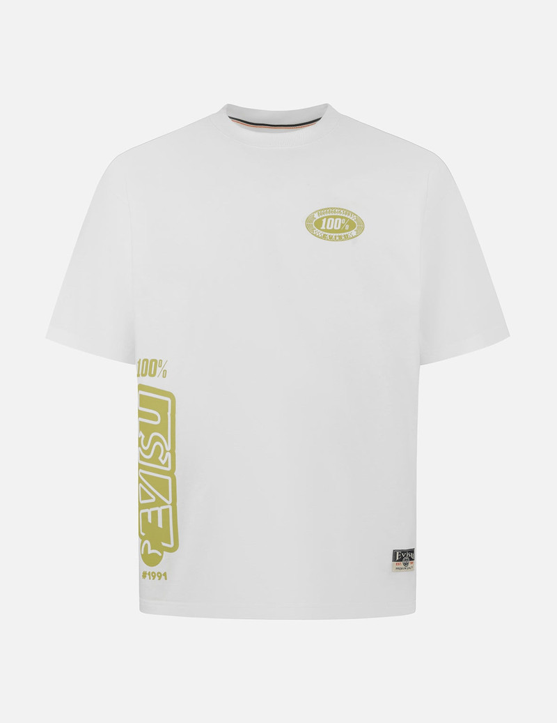 EVISU Logo and Daicock Print Loose Fit T-Shirt outlook