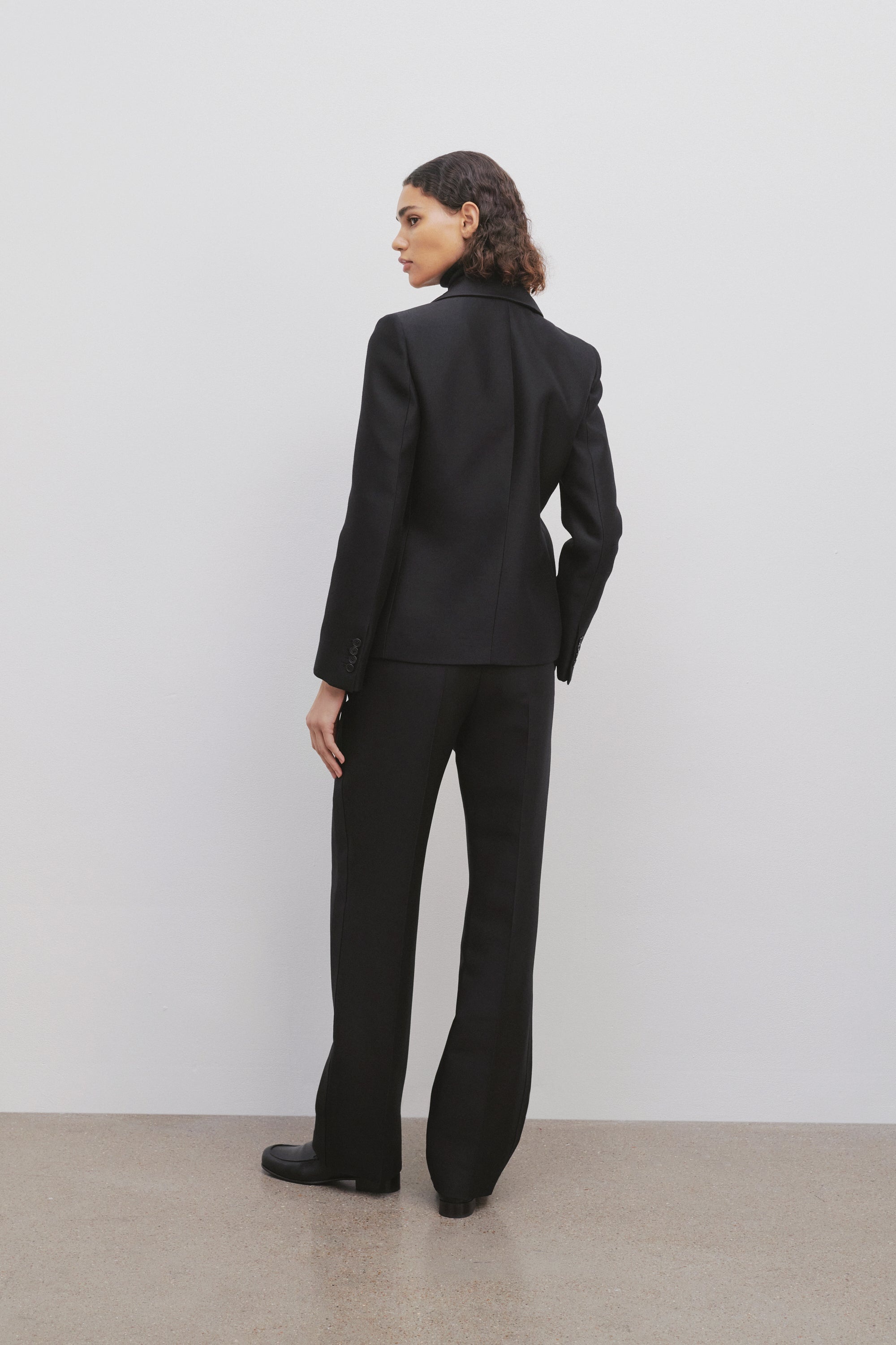 【関税&送料込】The Row Hector Wool And Silk Tuxedo Pants THE ROW Hector satin-trimmed wool and silk-blend straight