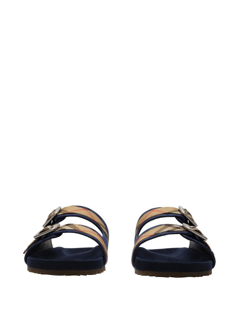 Burberry Check denim Urchin sandals outlook