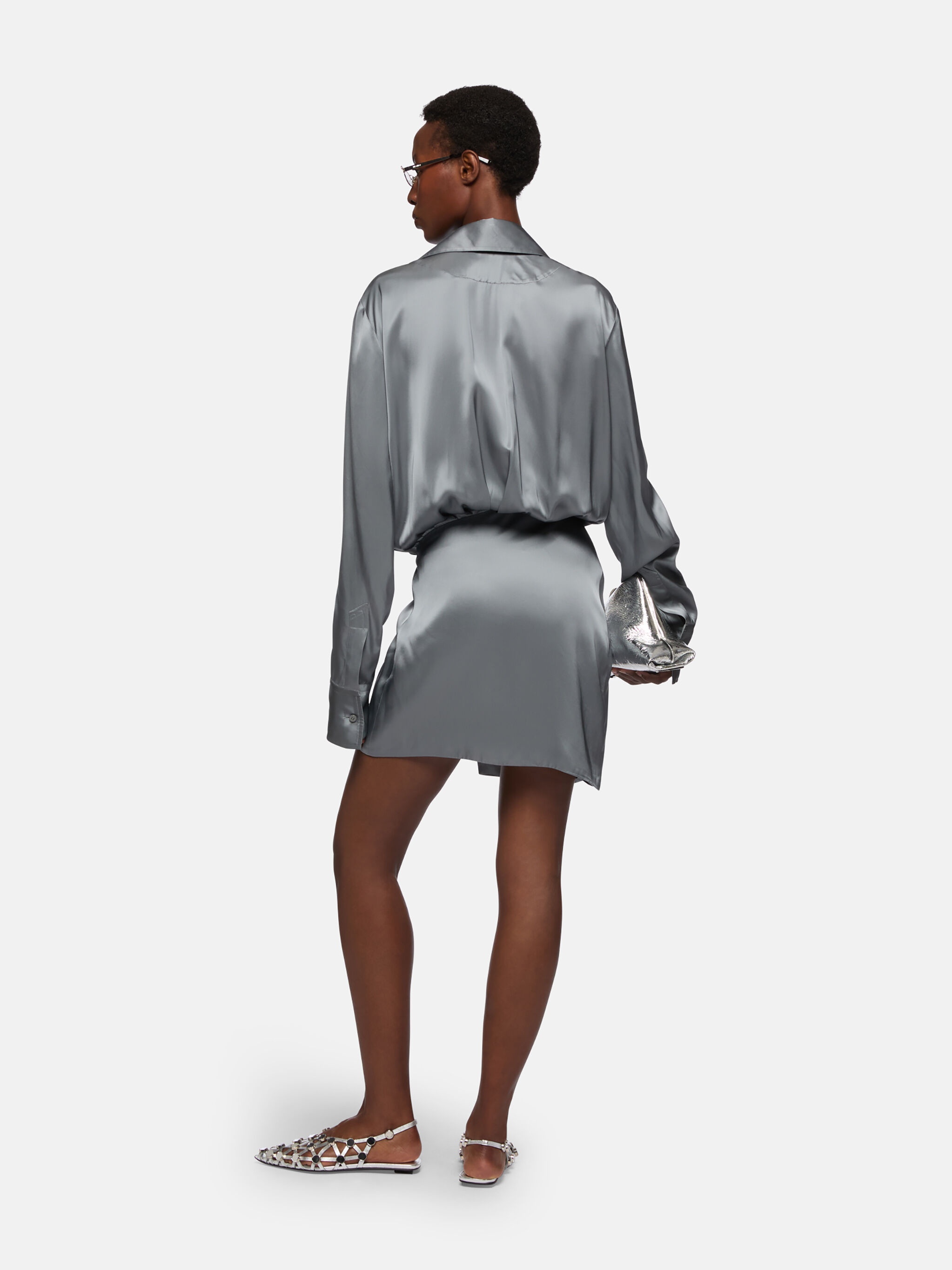 GREY MINI DRESS - 3
