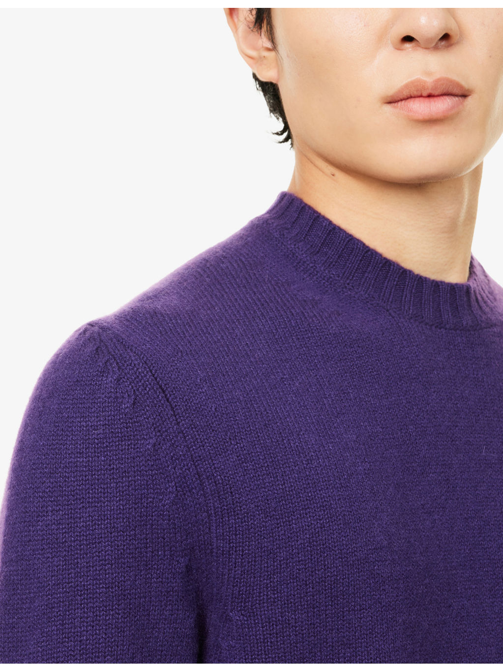 Crewneck Ribbed Cashmere-Knit Jumper - 5