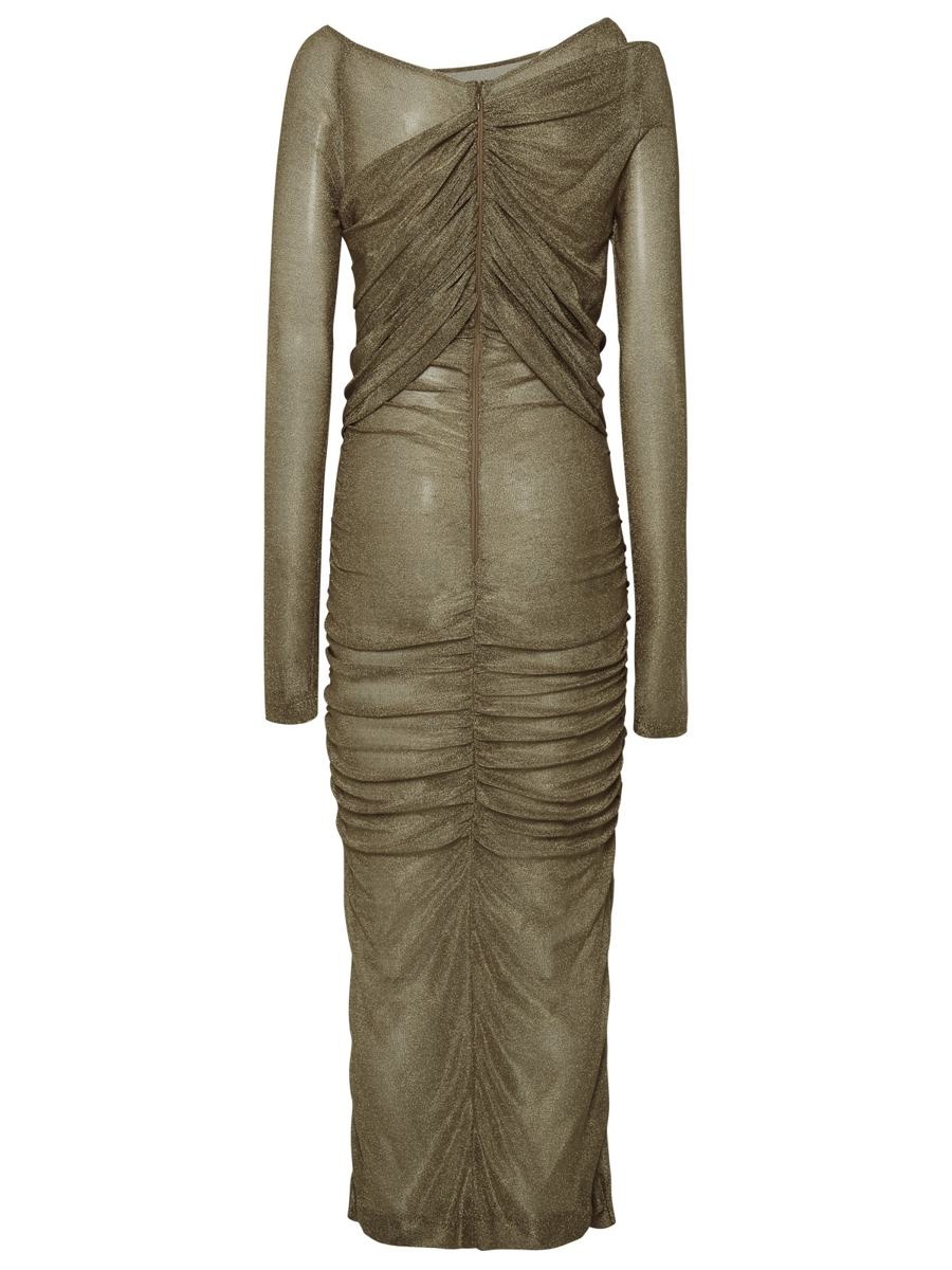 DOLCE & GABBANA GOLD VISCOSE DRESS - 3