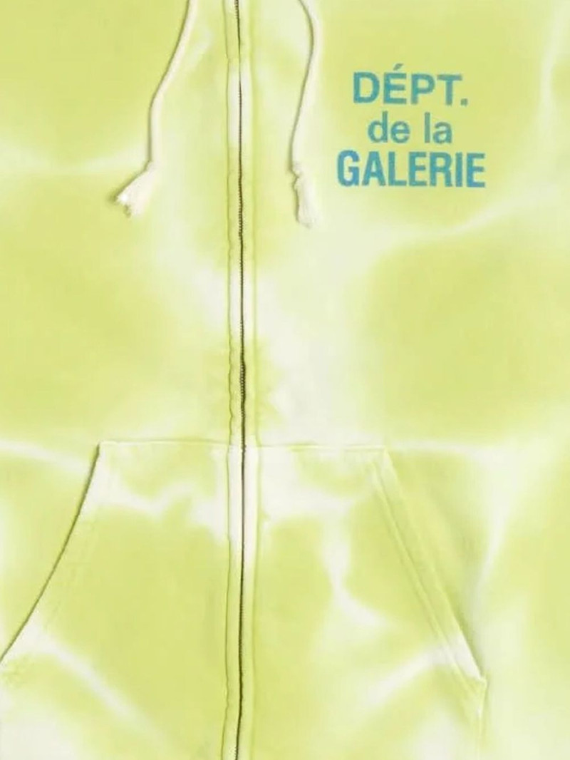 GALLERY DEPT. logo-print zip-up hoodie outlook