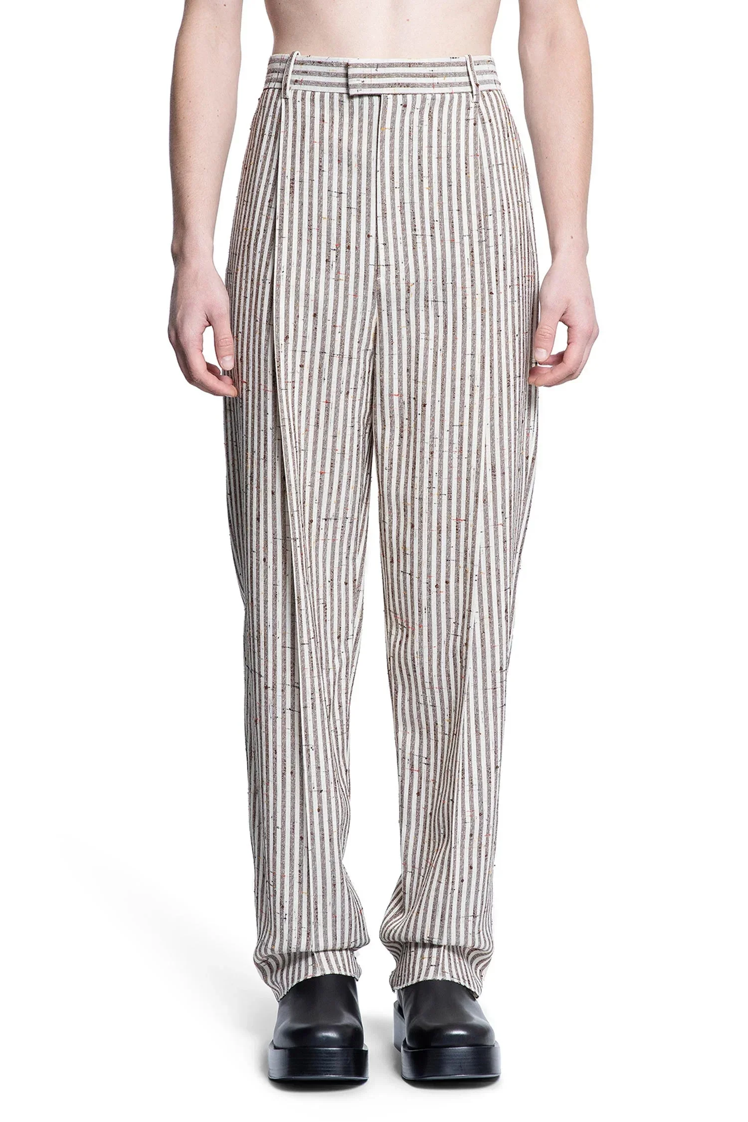 Subtle-Stripe-Wool-Trousers - 1