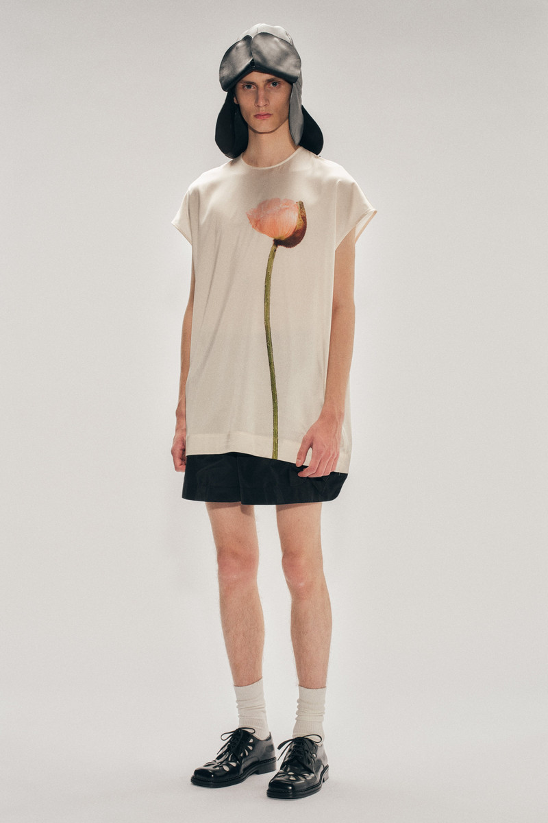 Simone Rocha Poppy Motif Extended Smock Top outlook