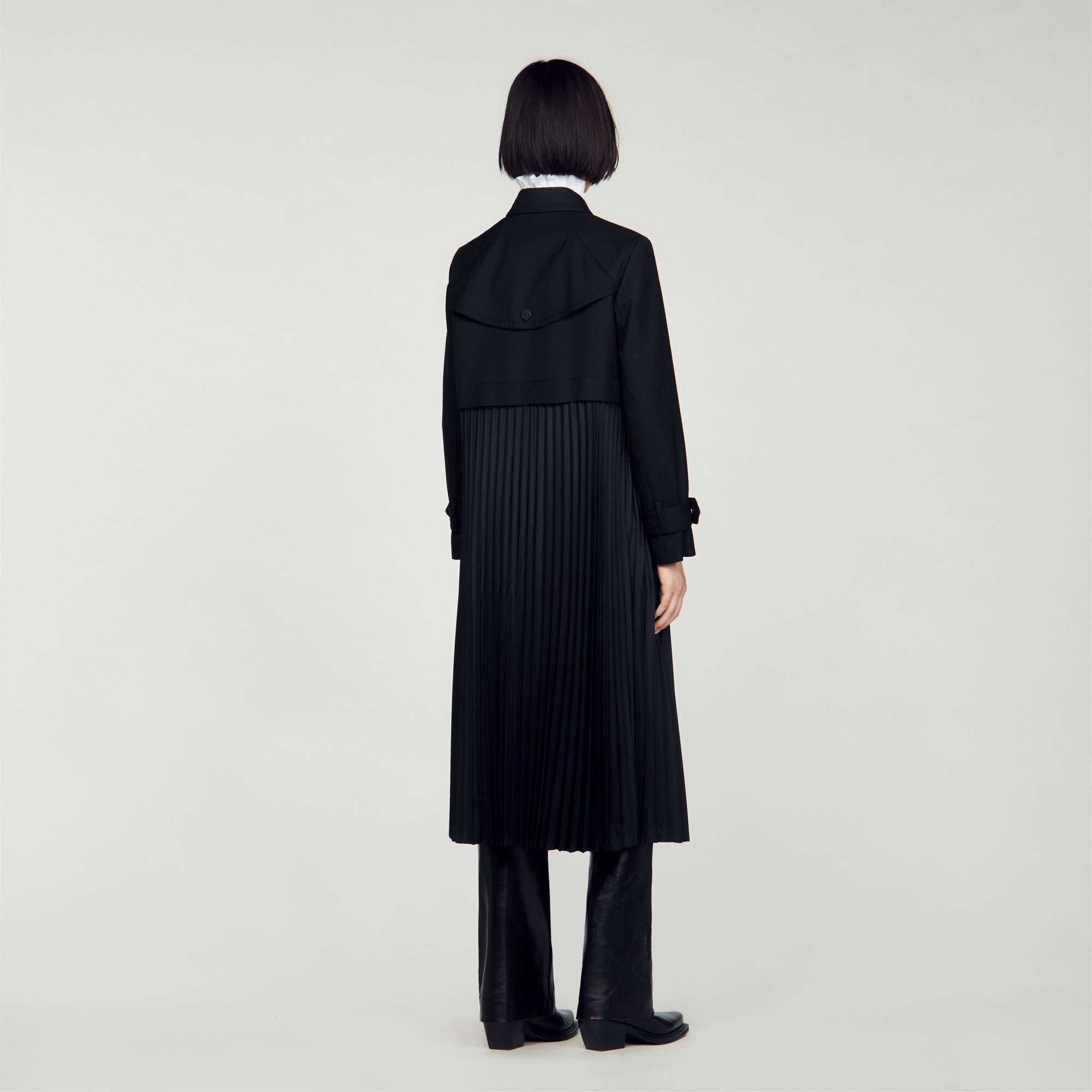 PLEATED TRENCH COAT - 6
