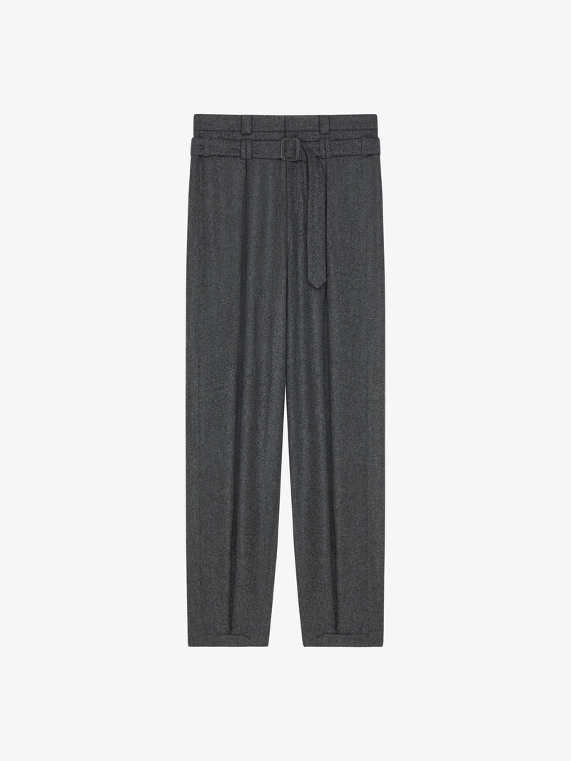 PANTS IN WOOL WITH DOUBLE WAIST DETAIL 1