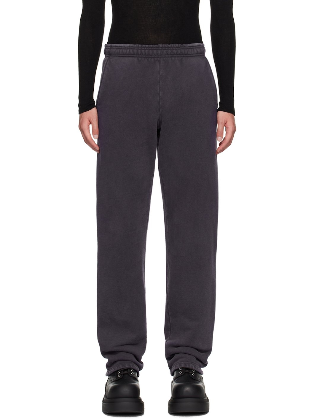 Navy Straight-Leg Sweatpants - 1