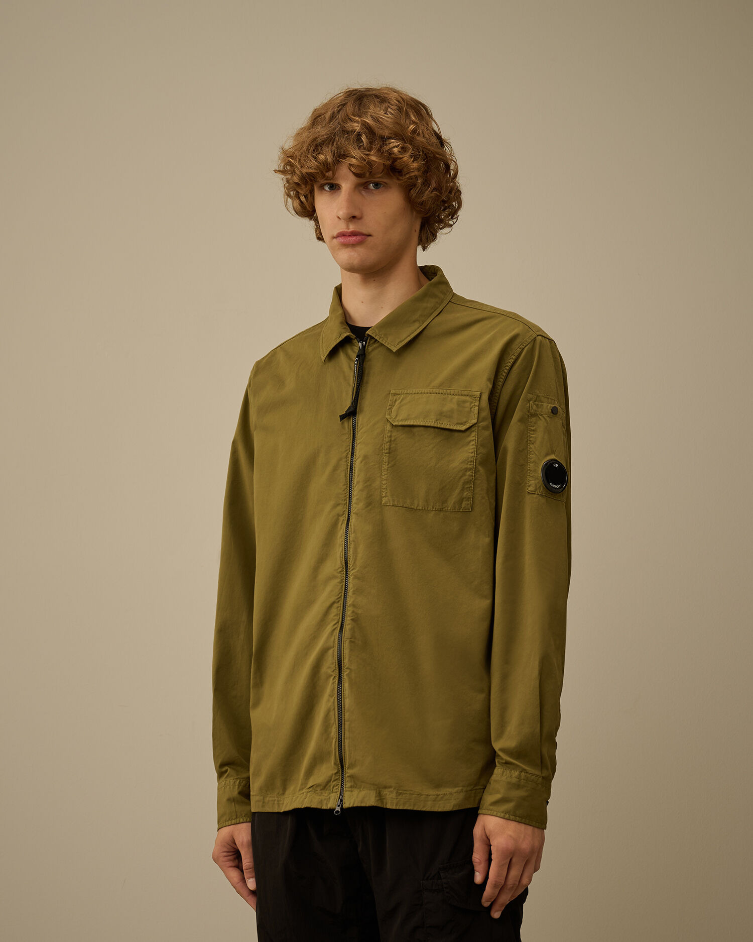 Organic Gabardine Zipped Overshirt - 3