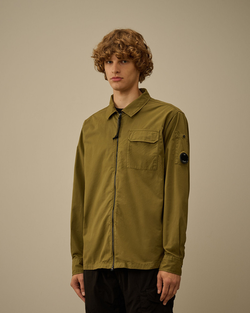 Organic Gabardine Zipped Overshirt 3