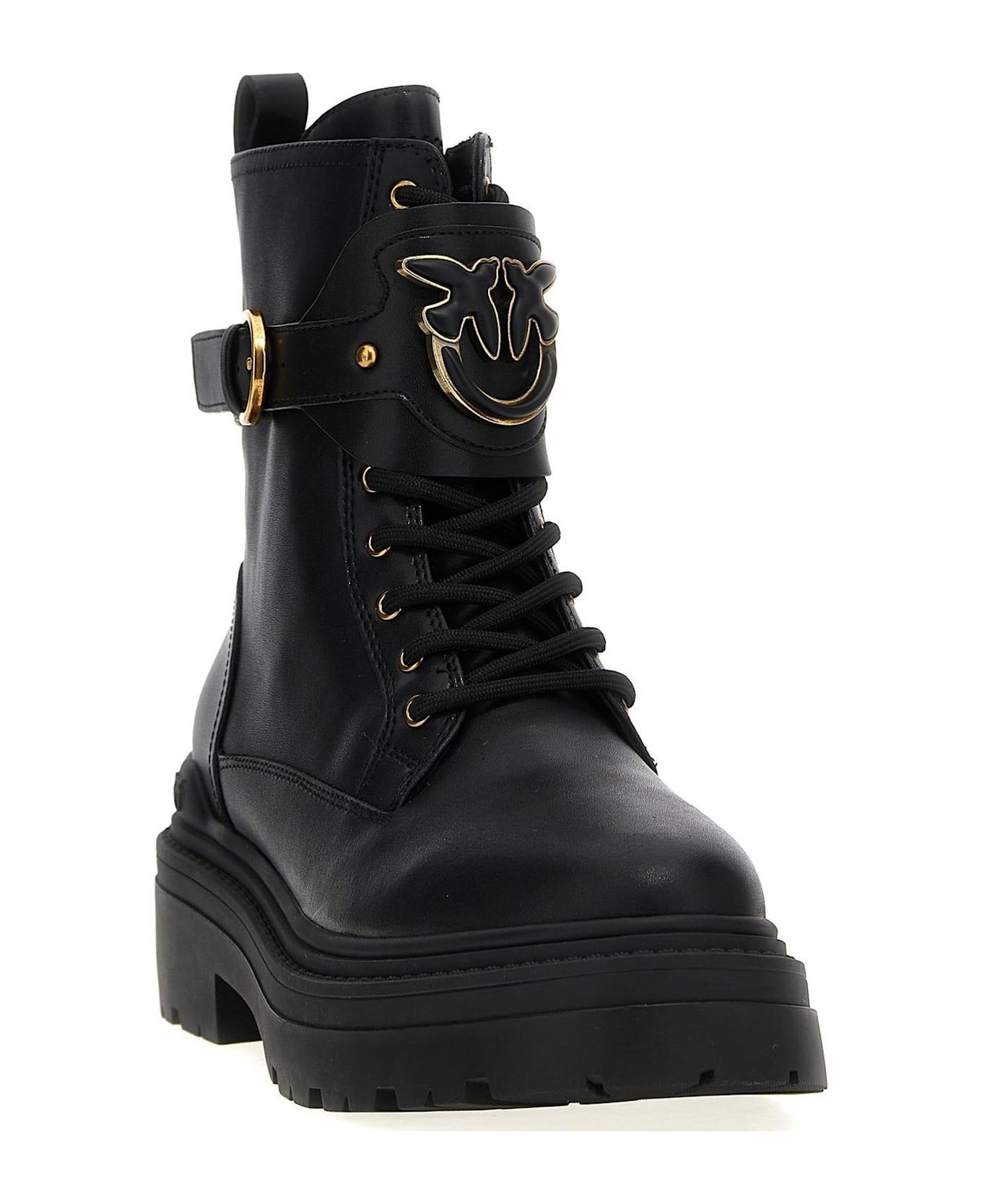 Logo Plaque Combat Boots - 2