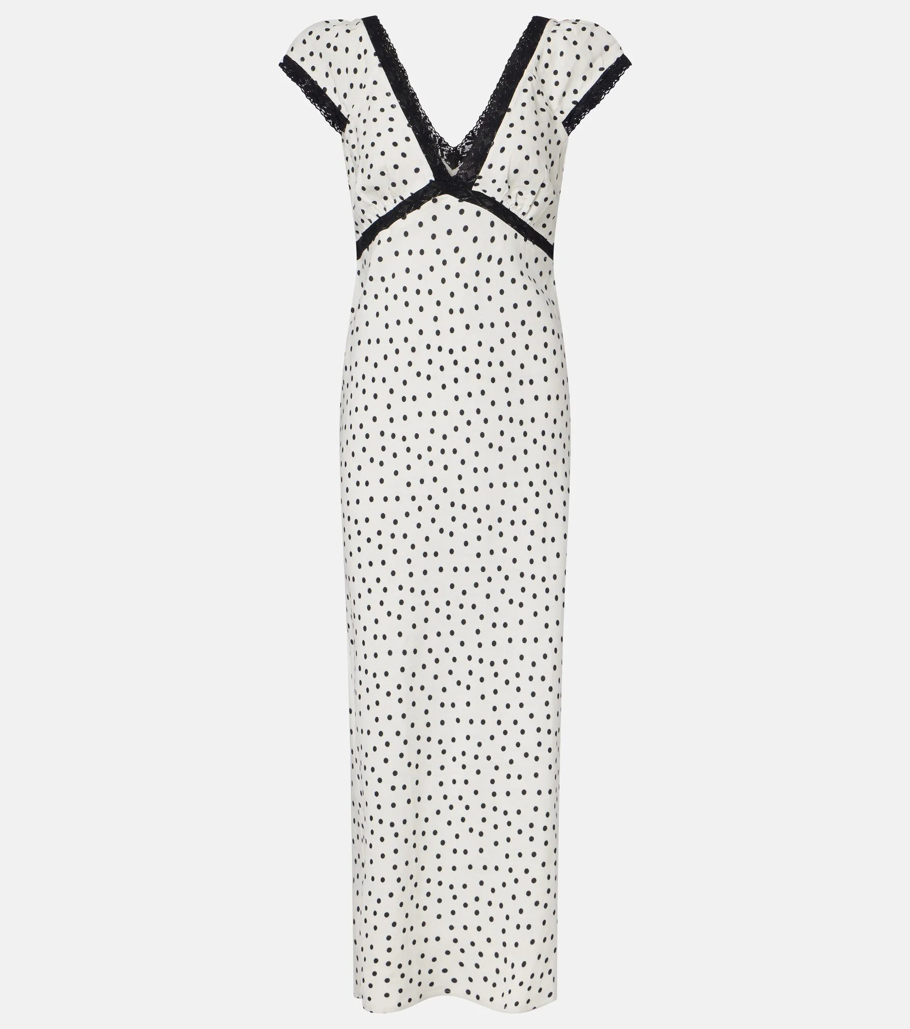 Iggy polka-dot linen-blend maxi dress - 1
