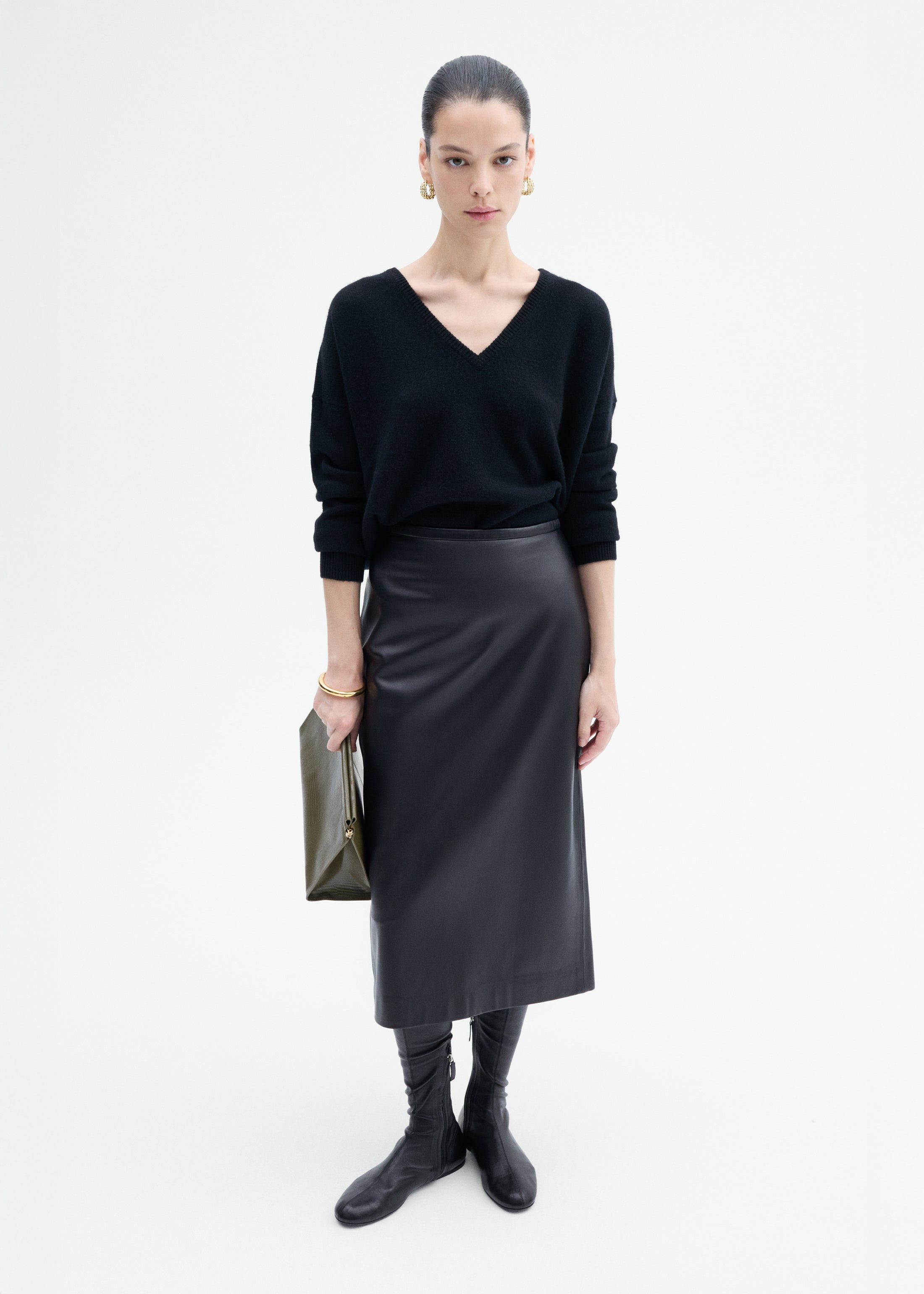 V-Neck Sweater in Cashmere - 3