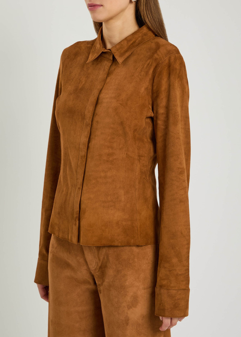 STOULS Stouls Sanda Stretch-suede Shirt outlook